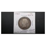 1900 50 Cents From Newfoundland 92.5% Silver Rare
