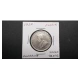 1922 Florin From Australia 92.5% Silver