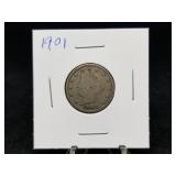 1901 V Nickel