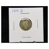 1909 D Barber Dime