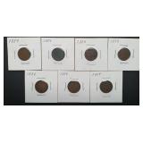 7  1884 Indian Cents