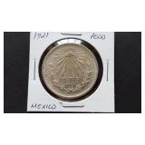 1921 Peso 72% silver From Mexico