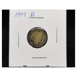 1907 D Barber Dime