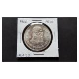 1966 Peso UNC 10% Silver From Mexico