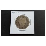 1908 S Barber Half Dollar
