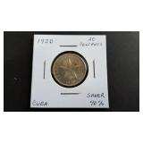 1920 20 Centavos From Cuba 90% Silver