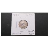 1919 M SixPence From Australia 92.5% Silver Key