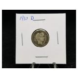 1910 D Barber Dime