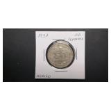 1937 50 Centavos From Mexico 72% Silver
