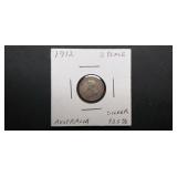1912 3 Pence From Australia 92.5% Silver