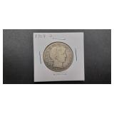 1909 S Barber Half Dollar