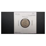 1939 20 Centavos From Mexico 72% Silver