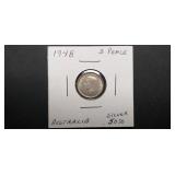 1948 3 Pence From Australia 50% Silver
