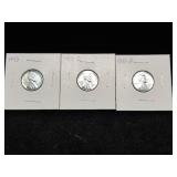 1943 P, D & S Steel Wheat Cents High Grade