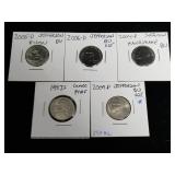 5 High Grade Jefferson Nickels