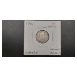 1905 10 Cents From Canada 92.5% Silver