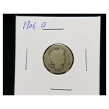 1906 O Barber Dime
