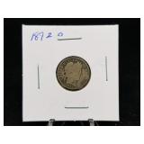 1892 O Barber Dime
