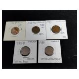 5 Lincoln Cent Error Coins