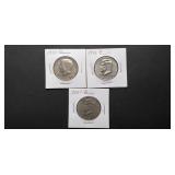 1973 D, 1996 D & 2001 D Kennedy Half Dollar