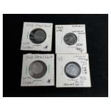 4 Steel Wheat Cent Error Coins