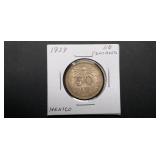 1939 50 Centavos From Mexico 72% Silver