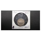 1961 D Jefferson Nickel Lamination Error