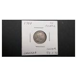 1907 10 Cents From Canada 92.5% Silver