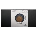 1954 Lincoln Cent Tapered Planchet 2.4 Grams