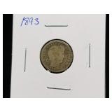 1893 Barber Dime