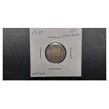 1937 20 Centavos From Mexico 72% Silver