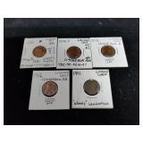 5 Lincoln Cent Error Coins