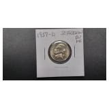 1957 D Jefferson Nickel BU MS