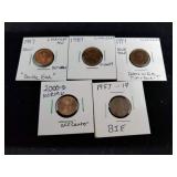5 Lincoln Cent Error Coins