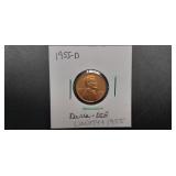 1955 D Lincoln Cent Double Die