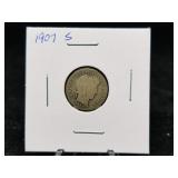 1907 S Barber Dime