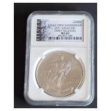 2011 Silver Eagle Early Releases NGC MS69