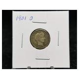 1901 O Barber Dime