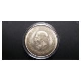 1952 5 Pesos Hidalgo From Mexico 72% Silver