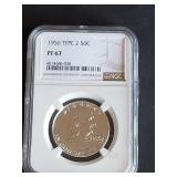 1956 Franklin Half Dollar Type 2 NGC PF67