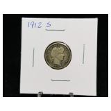 1912 S Barber Dime