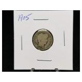 1905 Barber Dime