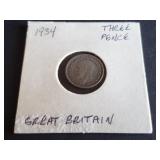1934 Three Pence from Great Britain 50% Silver