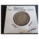 1939 Shilling from Great Britain 50% Silver