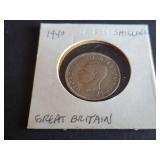 1940 Shilling from Great Britain 50% Silver