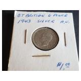 1943 Six Pence from Great Britain 50% Silver
