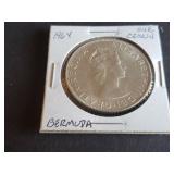 1964 One Crown from Bermuda 50% Silver