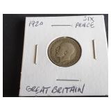 1920 Six Pence from Great Britain
