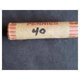 Roll of 1940 Lincoln Wheat Cents
