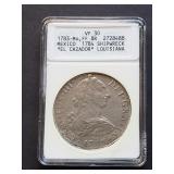 1783 8 Reales "El Calzador" Shipwreck ANACS VF30